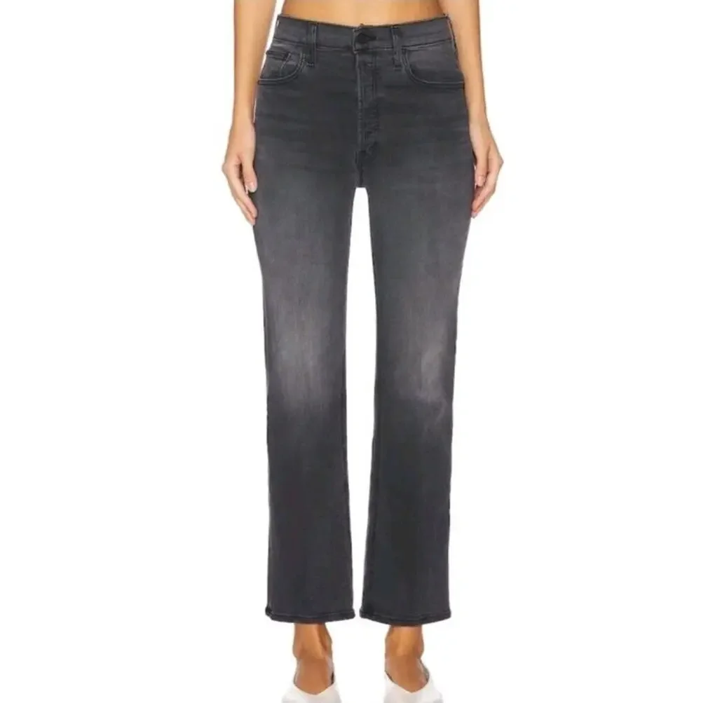 Mother The Tripper Ankle Jeans Women's 29 Gray High Rise Button Fly Stretch